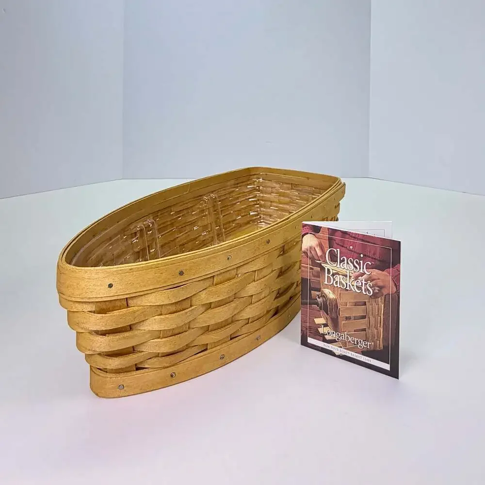 2002 Longaberger Row Your Boat Basket with Plastic Protector